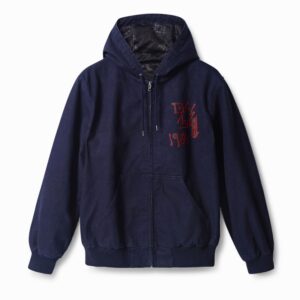 Canvas jas met capuchon - BLUE - XL