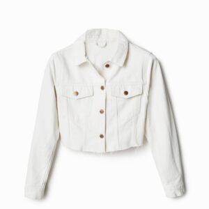 Cropped spijkerjack - WHITE - M