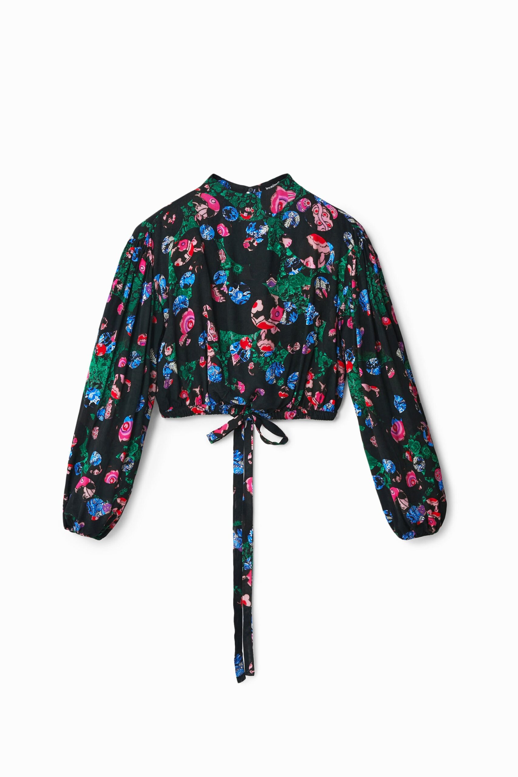 Gebloemde cropped blouse M. Christian Lacroix - BLACK - XS