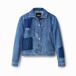 Spijkerjack met patch - BLUE - S