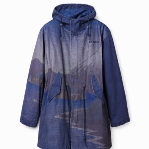 Gewatteerde parka met uitneembaar jack - BLUE - S