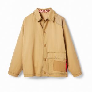 Worker jacket met patch - WHITE - XL