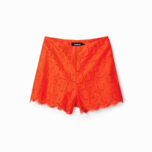 Retro-short met kant - RED - 40