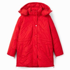 Gewatteerde jas met harten - RED - 11/12