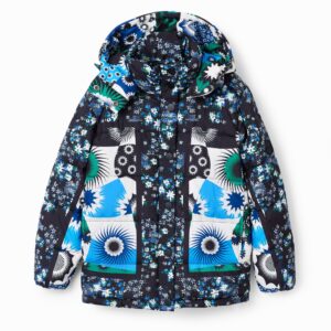 Gewatteerd jack met patch - BLUE - 11/12