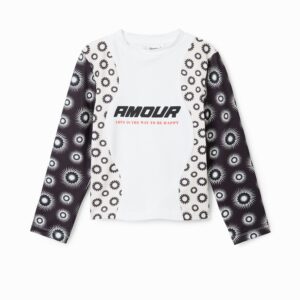 T-shirt met patch met geometrische vormen - WHITE - 11/12