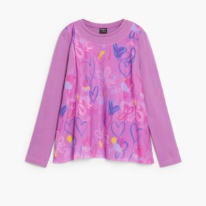 Lange mouwen T-shirt met harten - RED - 3/4