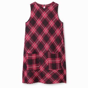 Geruite overgooier - RED - 7/8