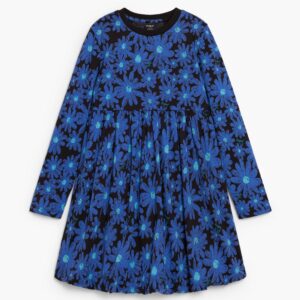 Lange mouwen jurk met madeliefjes - MATERIAL FINISHES - 9/10