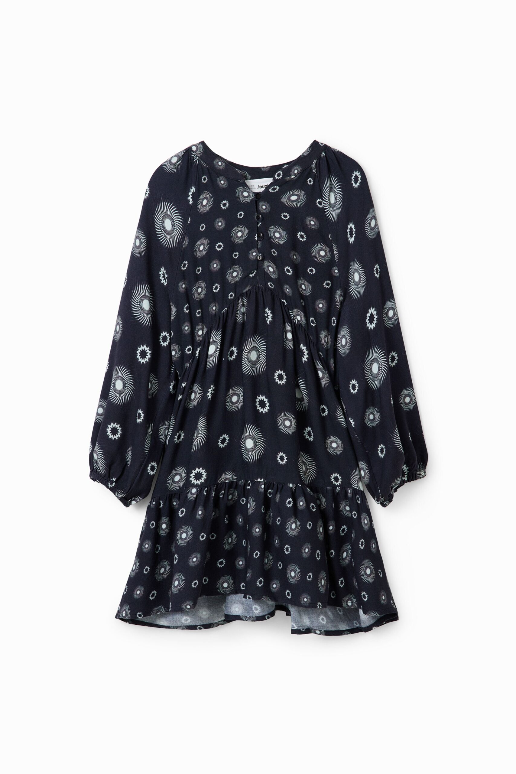 Jurk met geometrische print - BLACK - 11/12