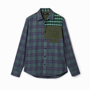 Geruit flanellen shirt - BLUE - XXL