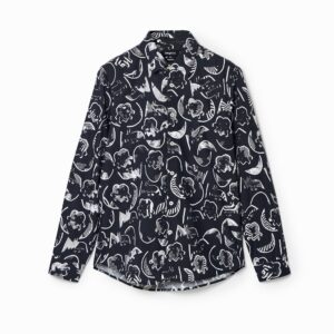 Arty shirt van popeline - BLACK - S