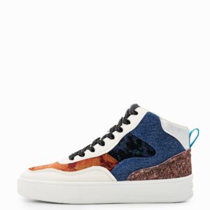 Middelhoge sneakers met patch - MATERIAL FINISHES - 39