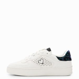 Sneakers met plateauzool en hart - WHITE - 40