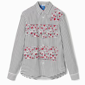 Gestreept overhemd met liefde - WHITE - M