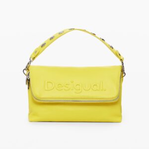 Logo tas met leerlook - YELLOW - U