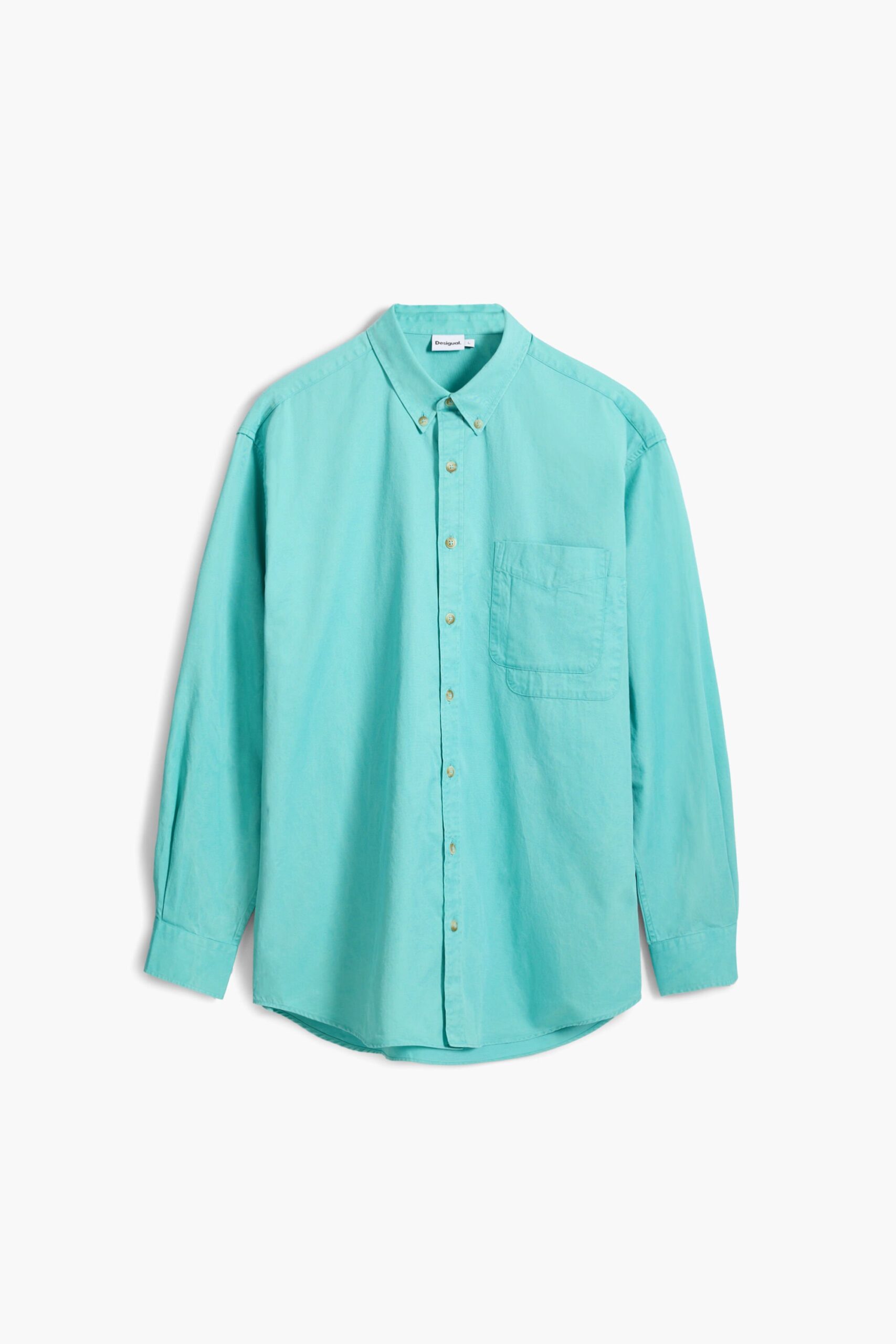 Katoenen overhemd met lange mouwen - GREEN - XXL