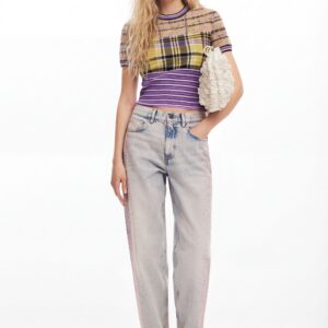 Rechte jeans met glitters - BLUE - 42