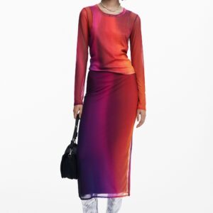 Verloop kokerrok - RED - S