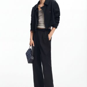 Rechte lange broek - BLACK - S