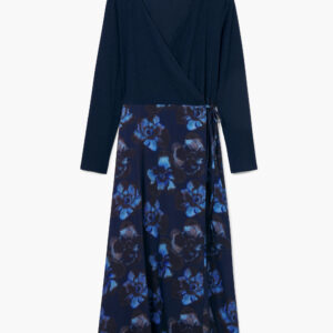 Gecombineerde midi-jurk - BLUE - M