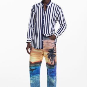 Oversized gestreept overhemd Botter - BLUE - L