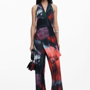 Jumpsuit met open rug - BLACK - M