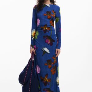 Asymmetrische midijurk - BLUE - XL