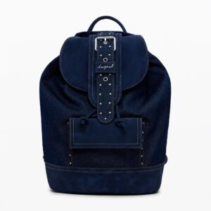 Middelgrote omkeerbare denim rugzak in buideltasstijl - BLUE - U