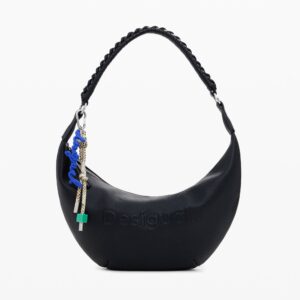 Middelgrote tas met 3D-logo in leerlook - BLACK - U