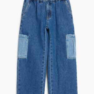 Utility spijkerbroek - BLUE - 3/4