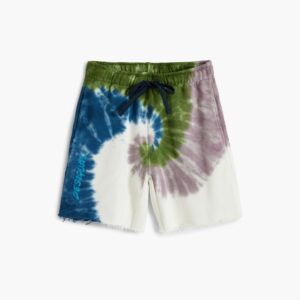 Tie-Dye katoenen korte broek - MATERIAL FINISHES - 3/4