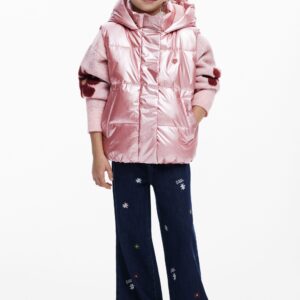 Metallic gewatteerd vest - RED - 11/12