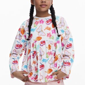 Uitlopende fruiten T-shirt - MATERIAL FINISHES - 5/6