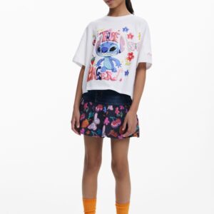 Cropped T-shirt Stitch™ 3D - WHITE - 13/14