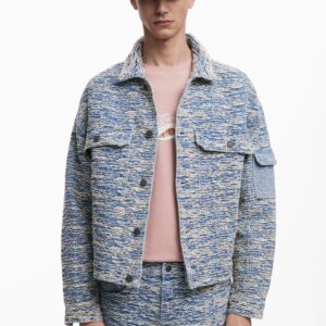 Gemêleerde spijkerjas - BLUE - L