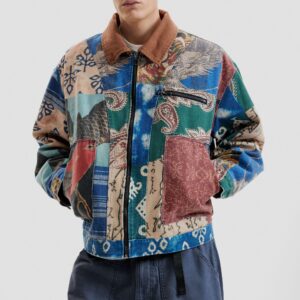 Patchwork-jas - WHITE - XL