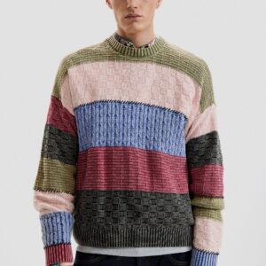 Gebreide trui met stiksels - MATERIAL FINISHES - XL