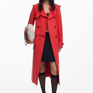 Afneembare trenchcoat - RED - XL