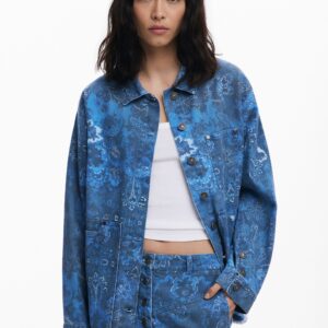 Gerafelde paisley-jas - BLUE - L