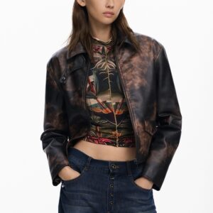 Tie-dye jas - BROWN - M