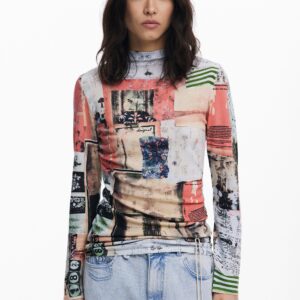 Dunne trui met ansichtkaarten - MATERIAL FINISHES - S