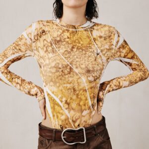 Body met scheuren studio - YELLOW - S