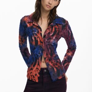 Arty shirt met knopen - BLACK - L