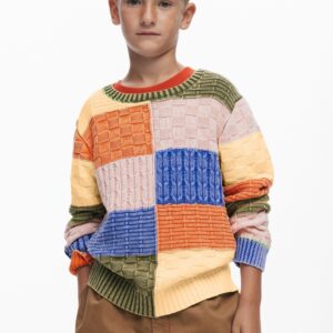 Gebreide trui met patches - MATERIAL FINISHES - 3/4