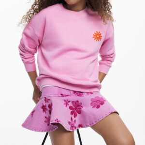 Sweatshirt met geborduurde zon - RED - 13/14