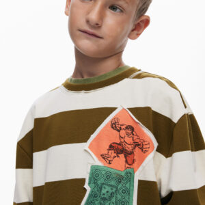 Gestreepte Hulk™ sweatshirt - GREEN - 7/8