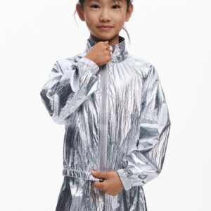 Omkeerbaar zilveren jack - BLACK - 9/10