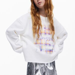 Sweatshirt met borduursel Desigual - WHITE - 11/12