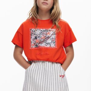 Pailletten T-shirt - RED - 13/14